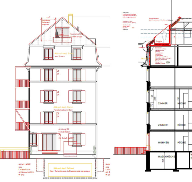 Michel Bauökonomie - Projekt MFH Lorraine - Bauplan Haus Aussen und Innen