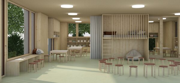 Visualisierung Kindergarten Innenraum